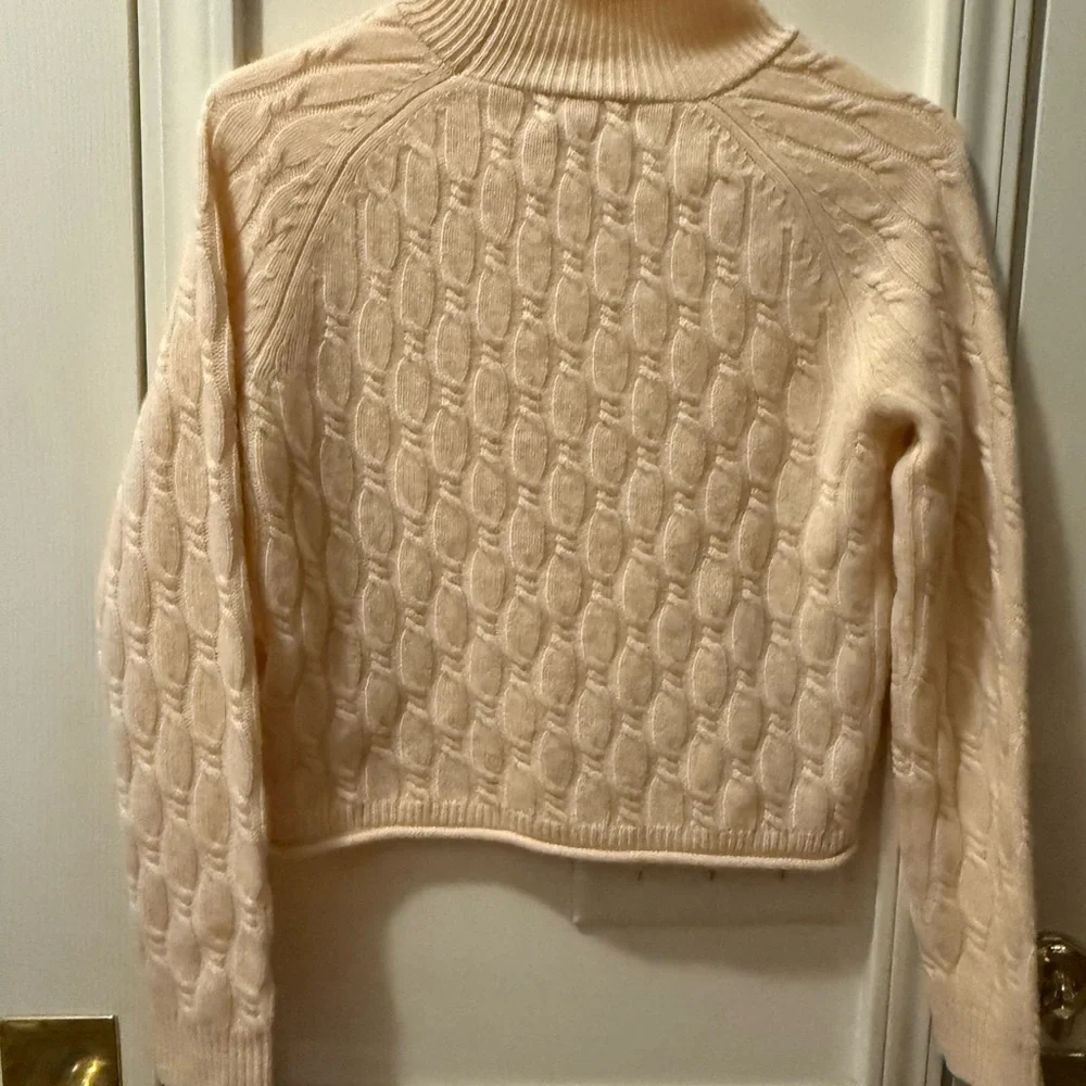 J. Crew Cashmere Rollneck Cable Knit Sweater